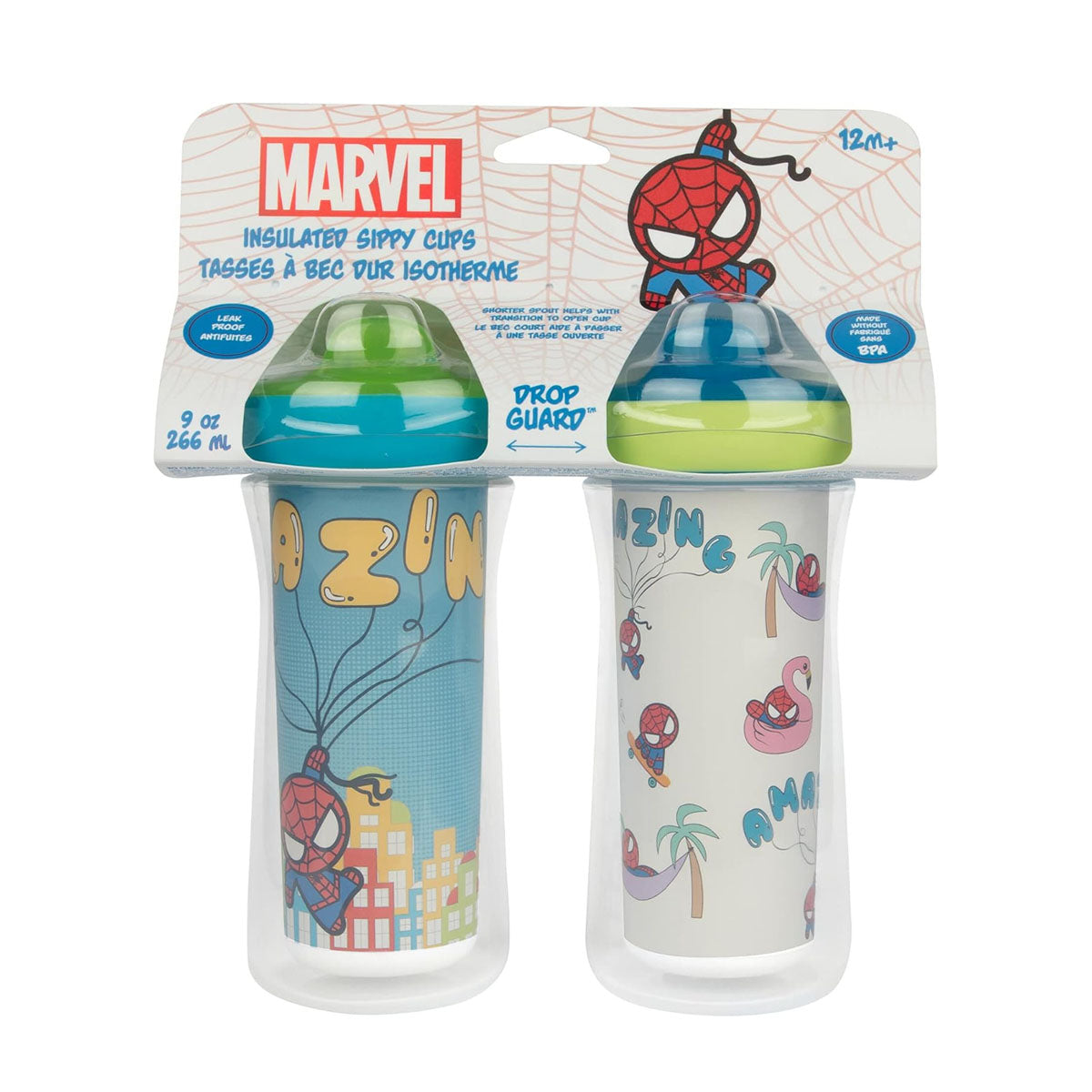 The First Year Marvel Insulated Sippy Cups, 9 Oz – 2 Pack